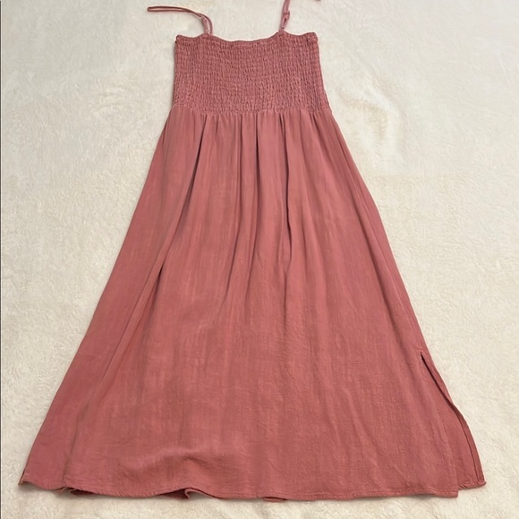 Pink Smocked Tiered Sundress - Picture 6 of 7